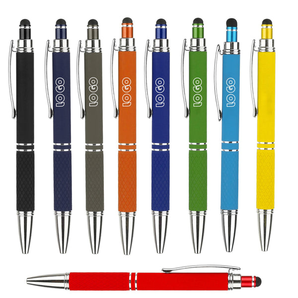 Retractable Ballpoint Metal Pen with Stylus Tip