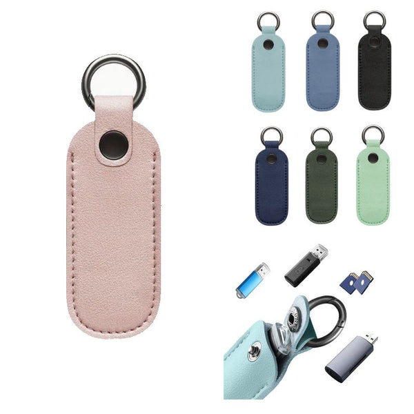 USB Leather Case Keychain