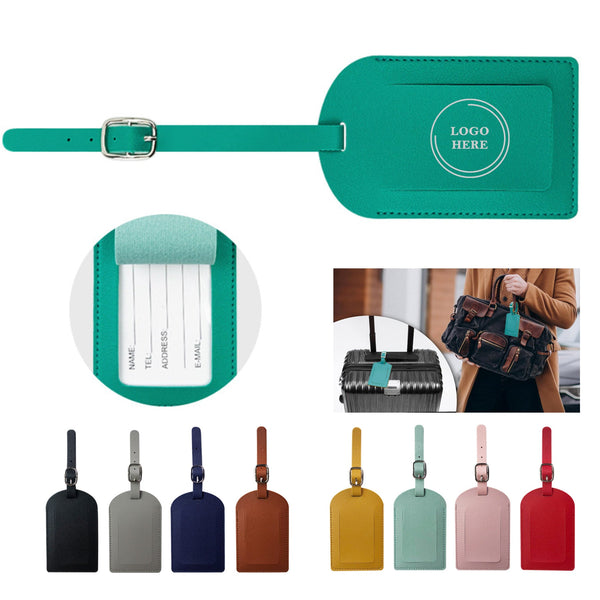 Tracker Leather Luggage Tag Travel Bag Label