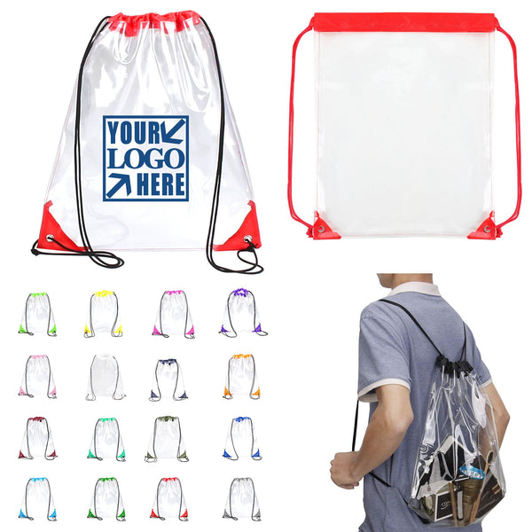 Large Clear Stadium Drawstring Backpack