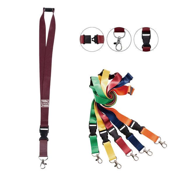 3/4'' Full Color Lanyard W/ Lobster Claw, Breakaway And Buckle