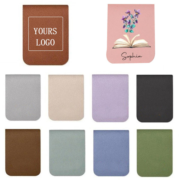 Rectangular Leather Magnetic Bookmark