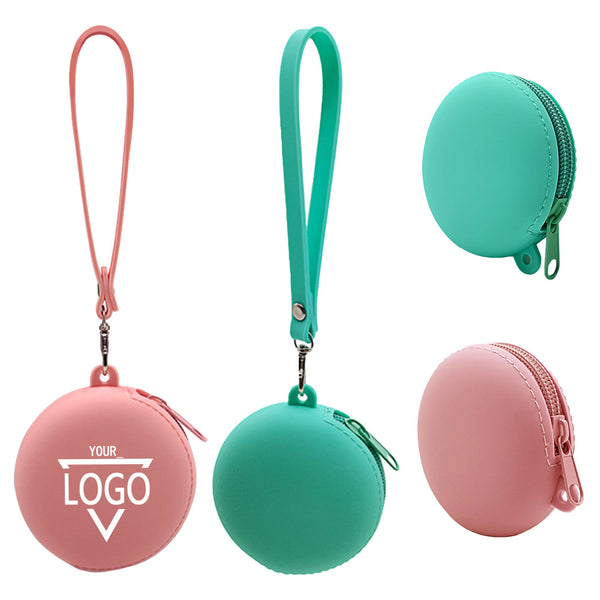 Round Silicone Headphone Storage Bag