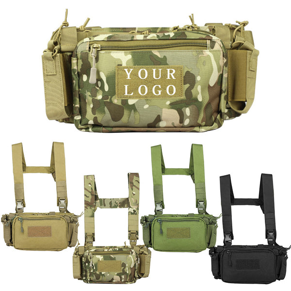 Tactical chest hanging vest waist bag